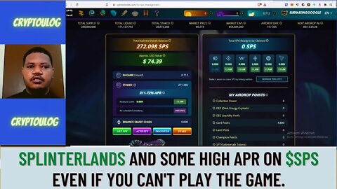 Splinterlands And Some High APR On $SPS Even If You Can't Play The Game.