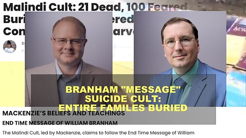 Branham Message Suicide Sect: Entire Families Buried - SPECIAL UPDATE