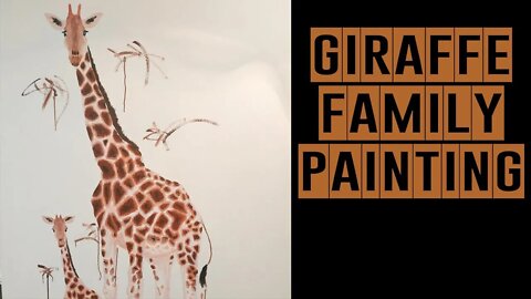 I Paint My Walls | Giraffe Family Painting Time lapse