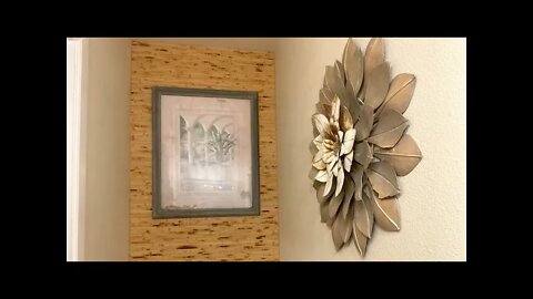 DIY Bamboo Accent Wall Repurposed from Bamboo Blinds