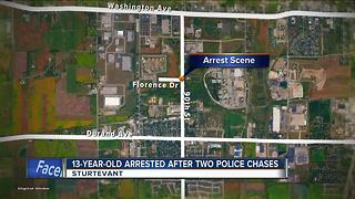13-year-old boy accused of leading police on 2 chases