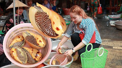 FRESH OCEAN SNAIL - Buy Coconut Snail for my dinner - Coconut snail with fish past sauce recipe