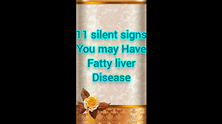 Silent signs you may Have fatty liver disease