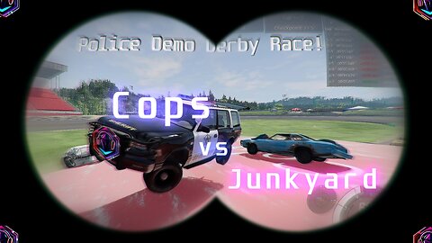 5 Laps Of Destruction! Police vs Derby Goers - BeamNG