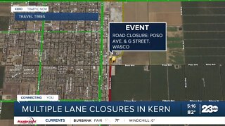 Road closures around Kern County due to the California High-Speed Rail Project