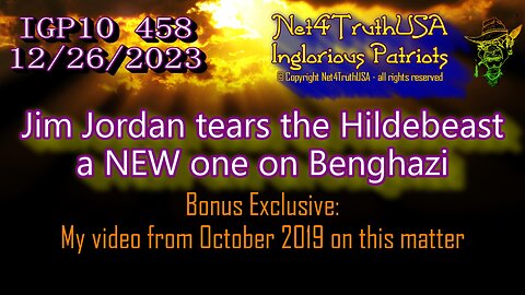 IGP10 458 - Jim Jordan tears the Hildebeast a NEW one on Benghazi
