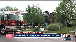 Johnson County Homes damaged by lightning strikes, falling trees