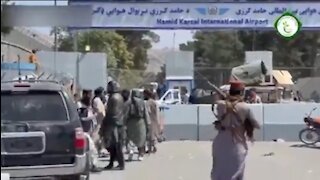 Taliban Fighters Shooting at Afghans Around the Kabul Airport