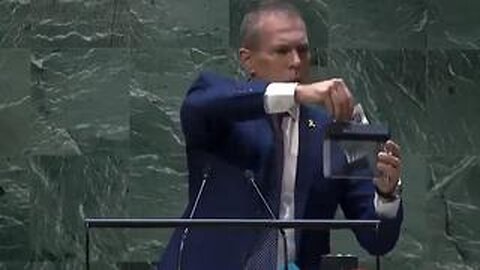 ISRAELI AMBASSADOR TO THE UN SHREDS THE UN CHARTER AFTER PALESTINE BECOMES A UN MEMBER STATE