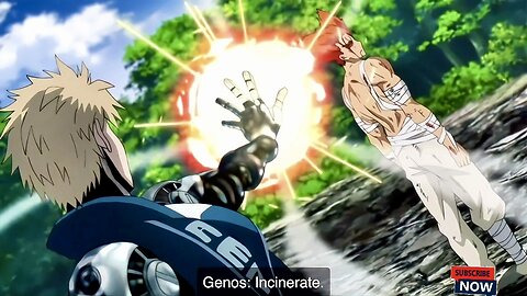 Garou vs Genos | Full Fight | One PunchMan | Enhanced Colors