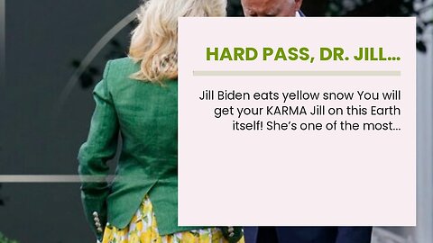 Hard pass, Dr. Jill…
