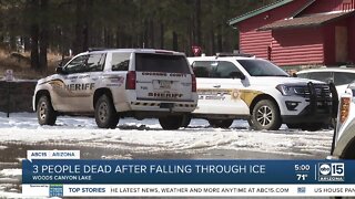 Three people are dead after falling through ice at a Coconino County lake