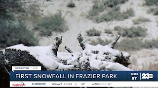 First snowfall in Frazier Park