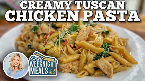 Easy Date Night Meal: Creamy Tuscan Chicken Pasta