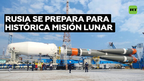 Instalan el cohete que realizará la primera misión lunar en la historia moderna de Rusia