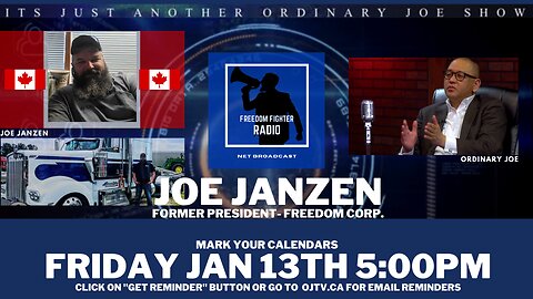 Joe Janzen on Freedom Fighter Radio Friday Night - Former President - Freedom Corp