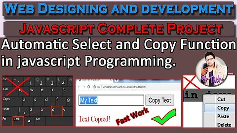 Text Copy Button | Javascript Copy Text to Clipboard | JavaScript Tutorial for Beginners Mr Tech 001