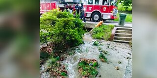 Broken pipe leads to flooded homes in Northwest Baltimore