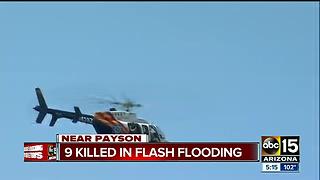 Nine dead, 2 missing after flash flood in Payson