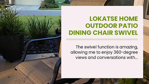 LOKATSE HOME Outdoor Patio Dining Chair Swivel Sling Rocker Set with Steel Metal Frame (Set of...