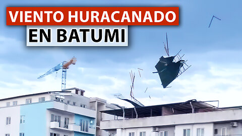 ¡Testigos presenciales están en SHOCK! Inesperado Viento Huracanado → Tormenta En Batumi 2023