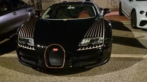 🏆🤑Bugatti Veyron Grand Sport Vitesse Black Bess 🏆🤑 24 carat gold grille, Bugatti logo on the rear