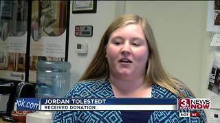 Mom receives donation for special needs child