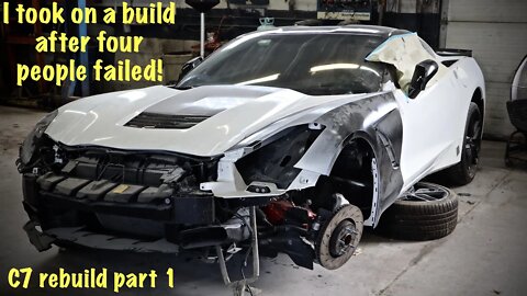 Taking on a C7 rebuild after others have failed Part 1 of the basketcase Vette
