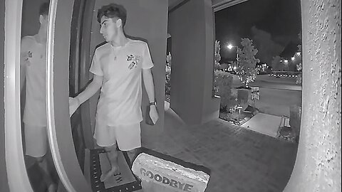 Hilarious door cam footage captures drunk boy's wall-hitting adventure