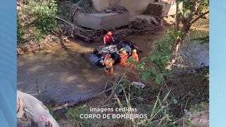 Jaguaraçu: Homem morre na queda de carro em ponte na BR-381.