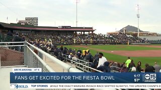 Fans get excited for the Fiesta Bowl