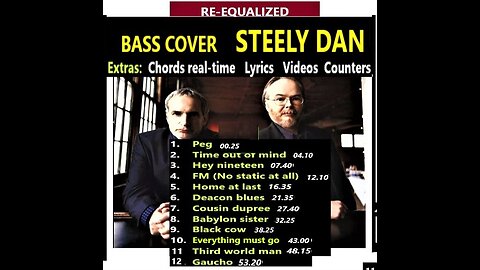 Bass cover: STEELY DAN _ Chords Lyrics Clips MORE