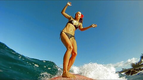 GoPro HD HERO camera: Hawaiian Longboarding with Daize Girl
