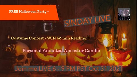 Halloween Party!! Best Costume Contest - 60 Min Reading Giveaway - Personal Anointed Ancestor Candle