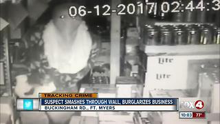 A Burglar Smashes Through a Wall, Breaks Into a Business