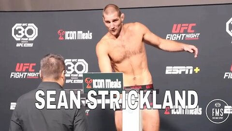 Sean Strickland weights in ahead UFC main event in Las Vegas