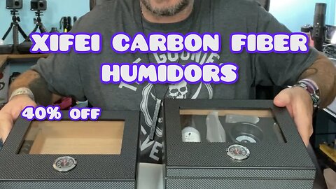 Two Beautiful Carbon Fiber Humidors