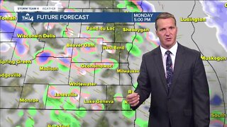 Snow showers continue Monday afternoon