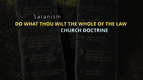 Satanism: Do What thou Wilt - The Whole of the Law by David Barron