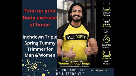 How to Tone my Body Fast at Home: Inchdown Triple Spring Tummy Trimmer for Men & Women