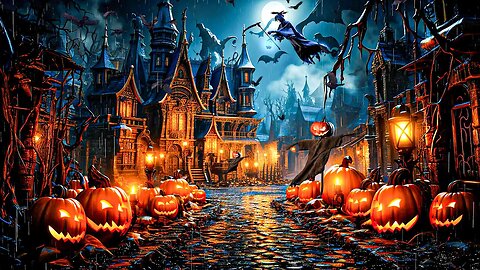 Spooky Halloween Music 2023 🎃 Abandoned Haunted Town 👻 Dark, Creepy, Halloween Ambience