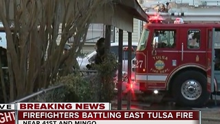 Fire breaks out inside east Tulsa trailer