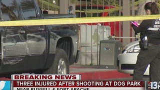 Three in hospital after dog park shooting
