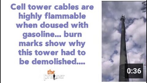 Cell tower cables are highly flammable when doused with gasoline...