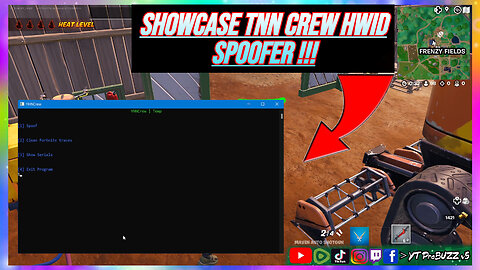 SHOWCASE TNN CREW FORTNITE HWID SPOOFER FOR WINDOWS 10 AND WINDOWS 11