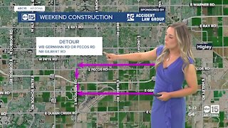 Weekend road closures in the Valley