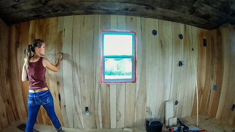 😍 From DRAB to FAB: Perfect Maple board Finish: Off-Grid Cabin, Tiny House, Shed to Office Vlog#22