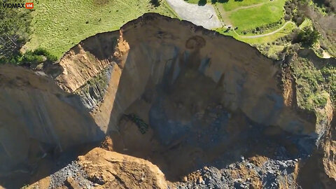 Two People Nearly Get Killed As An Entire Cliffside Collapses In Northern California