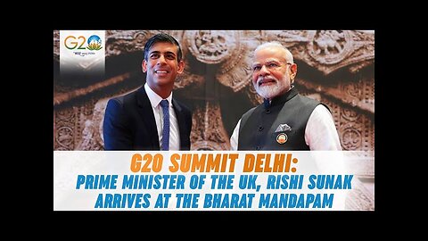 G20 Summit Delhi: Prime Minister of the UK, Rishi Sunak arrives at the Bharat Mandapam