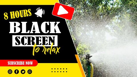 🎧 SPRINKLER NOISE TO SPRAY WATER ON THE GARDEN GRASS 🍃 IDEAL SOUND TO RELAX 🕒 8 HOURS BLACK SCREEN